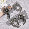 4Pcs 2 Styles Iron Fashion Tassel Epaulette FIND-FH0008-09-3