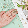 32Pcs 2 Styles Brass Earring Hooks KK-BBC0014-12-3