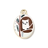 Printed Alloy Pendants ENAM-F160-02A-G-1