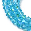 Transparent Electroplate Glass Beads Strands EGLA-A039-T3mm-L19-3