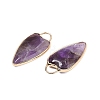 Natural Amethyst Pendants G-G193-02G-04-2