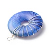 Natural Striped Agate/Banded Agate Pendants PALLOY-JF01818-02-5