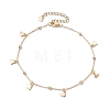 Brass Cable Chain Anklets AJEW-AN00601-02-1