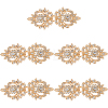 5Pcs Alloy & Crystal Rhinestone Snap Lock Clasps FIND-FH0008-91G-1