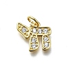 Brass Micro Pave Cubic Zirconia Pendants X-KK-K400-36G-1
