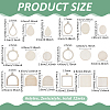 12 Bags 6 Styles Mini Wooden Embroidery Hoops DIY-FG0010-02-2
