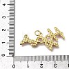 October Breast Cancer Pink Awareness Ribbon Brass Enamel Pendants KK-G525-10G-02-3