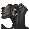 Glass Beaded Hoop Earrings EJEW-MZ00750-02-2