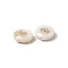 Natural Freshwater Shell Flat Round Beads SHEL-C009-01B-2