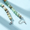 8MM Natural Green Line Jasper Round Beaded Necklaces GG-CBAA808-02P-B-2