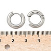 Tarnish Resistant 304 Stainless Steel Huggie Hoop Earrings EJEW-F111-14mm-P-3