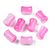 Transparent Spray Painted Glass Beads GLAA-N035-035-C08-2