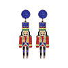 Cartoon Soldier Shape Alloy Enamel Dangle Stud Earrings FS-WGA682D-02-1