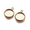 Brass Pendant Cabochon Settings X-KK-WH0033-04G-2