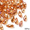 50Pcs Electroplate Glass Faceted Teardrop Beads EGLA-YW0005-17B-1