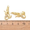 Brass Micro Pave Clear Cubic Zirconia Pendants CU-E003-18G-29-3
