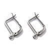 Non-Tarnish 304 Stainless Steel Hoop Earring Findings STAS-E194-26P-2