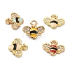 40Pcs 4 Colors Alloy Enamel Pendants ENAM-CJ0002-52-1