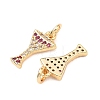 SHEGRACE Brass Micro Pave Cubic Zirconia Pendants XGRQ1U439-381G-2