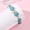 Round Shell Pearl Beads Charm Bracelets BJEW-JB14132-01-2