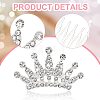 15Pcs 3 Style Crown Alloy Rhinestones Hair Combs FIND-CA0005-94-5