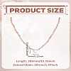 1Pc Glass Rondelle Beaded Necklaces NJEW-LP0007-23C-2