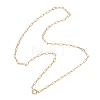 3MM Brass Paperclip Chain Necklaces with Spring Ring Clasps NJEW-JN05949-4
