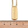 304 Stainless Steel Rectangle Number Pendant Necklaces NJEW-D300-01G-06-5