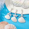 Angel Shell Pendant Decoration HJEW-JM02281-5