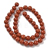 Grade A Natural Red Jasper Bead Strands X-G-P075-36-8mm-6