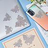 16Pcs 2 Style Butterfly Resin Rhinestone Stickers DIY-CP0008-77-4