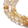 Natural Gold Rutilated Quartz Beads Strands G-B090-A30-03-4