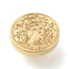 Golden Plated Brass Wax Sealing Stamp Head KK-K363-01G-08-2