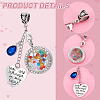 2Pcs Tibetan Style Alloy & Glass Flat Round Locket Pendants HJEW-UN00041-2
