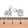 Brass Micro Pave Clear Cubic Zirconia Charms KK-H292-56A-P-3