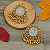 Sunflower Zinc Alloy Chandelier Earrings HD8181-1-2
