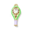 Brass Micro Pave Cubic Zirconia Pendants KK-I476-27G-02-1