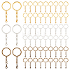 15Pcs 3 Colors Iron Split Key Rings KEYC-PH01509-1