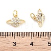 Brass with Cubic Zirconia  Pendants KK-P271-31G-3