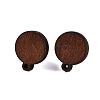 Poplar Wood Stud Earrings WOOD-N016-13A-1