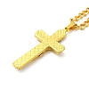 Cross with Jesus Alloy Pendant Necklace with Iron Box Chains NJEW-D048-04AG-3