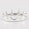 Crown 925 Sterling Silver Finger Rings WG18318-01-2