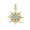 Brass & Rhinestone Pendants RB-CBA4B36-02G-02-1