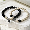 2Pcs Alloy Magnetic Heart Charm Bracelets FS-WGCA466-05-1