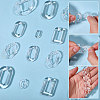 170Pcs 8 Styles Transparent Acrylic Linking Rings TACR-CA0001-35-4