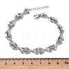 Hammered 304 Stainless Steel Link Chain Bracelets for Women BJEW-D466-07P-3