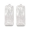 Rack Plating Textured Alloy Pendants PALLOY-T095-17P-1