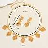 Vintage Ethnic Style Alloy Zircon Hollow Floral Filigree Charm Necklace & Stud Earring Sets for Women JI8843-2
