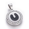 304 Stainless Steel Enamel Pendants STAS-E439-90U-P-1