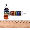 Chakra Theme Natural Amethyst & Topaz Jade & Red Agate & Quartz Crystal & Red Jasper & Lapis Lazuli & Green Aventurine Pendants G-N344-06B-3